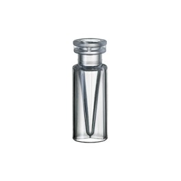 Micro-Vial à cliper col ND11 en polypropylène transparent avec insert en polypropylène de 0,3ml